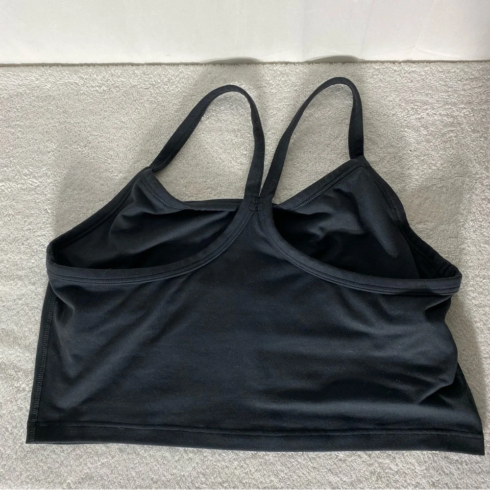 Aerie Offline Black Recharge Minimal Control Sports Bra Cropped Tank Bra XL - Picture 11 of 13